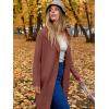 imageANRABESS Womens Long Cardigans Sweater 2025 Fall Dressy Casual Lapel Knit Warm Trench Coatigan Oversized Blazer Jacket CoatCoffee
