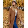 imageANRABESS Womens Long Cardigans Sweater 2025 Fall Dressy Casual Lapel Knit Warm Trench Coatigan Oversized Blazer Jacket CoatDeep Caramel