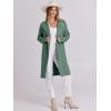 imageANRABESS Womens Long Cardigans Sweater 2025 Fall Dressy Casual Lapel Knit Warm Trench Coatigan Oversized Blazer Jacket CoatGreen