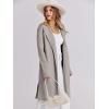 imageANRABESS Womens Long Cardigans Sweater 2025 Fall Dressy Casual Lapel Knit Warm Trench Coatigan Oversized Blazer Jacket CoatGrey Khaki