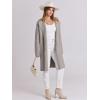 imageANRABESS Womens Long Cardigans Sweater 2025 Fall Dressy Casual Lapel Knit Warm Trench Coatigan Oversized Blazer Jacket CoatGrey Khaki