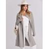 imageANRABESS Womens Long Cardigans Sweater 2025 Fall Dressy Casual Lapel Knit Warm Trench Coatigan Oversized Blazer Jacket CoatGrey Khaki