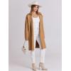 imageANRABESS Womens Long Cardigans Sweater 2025 Fall Dressy Casual Lapel Knit Warm Trench Coatigan Oversized Blazer Jacket CoatLight Brown
