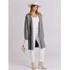 imageANRABESS Womens Long Cardigans Sweater 2025 Fall Dressy Casual Lapel Knit Warm Trench Coatigan Oversized Blazer Jacket CoatLight Grey