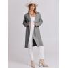 imageANRABESS Womens Long Cardigans Sweater 2025 Fall Dressy Casual Lapel Knit Warm Trench Coatigan Oversized Blazer Jacket CoatLight Grey