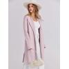 imageANRABESS Womens Long Cardigans Sweater 2025 Fall Dressy Casual Lapel Knit Warm Trench Coatigan Oversized Blazer Jacket CoatLight Pink