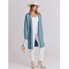 imageANRABESS Womens Long Cardigans Sweater 2025 Fall Dressy Casual Lapel Knit Warm Trench Coatigan Oversized Blazer Jacket CoatSky Blue