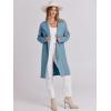 imageANRABESS Womens Long Cardigans Sweater 2025 Fall Dressy Casual Lapel Knit Warm Trench Coatigan Oversized Blazer Jacket CoatSky Blue