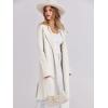 imageANRABESS Womens Long Cardigans Sweater 2025 Fall Dressy Casual Lapel Knit Warm Trench Coatigan Oversized Blazer Jacket CoatWhite