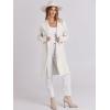 imageANRABESS Womens Long Cardigans Sweater 2025 Fall Dressy Casual Lapel Knit Warm Trench Coatigan Oversized Blazer Jacket CoatWhite