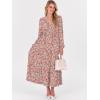 imageANRABESS Womens Long Sleeve Boho Maxi Dress 2025 Fall V Neck Floral Striped Casual Loose Fit Beach Vacation DressesFloral Pink