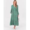 imageANRABESS Womens Long Sleeve Boho Maxi Dress 2025 Fall V Neck Floral Striped Casual Loose Fit Beach Vacation DressesGreen