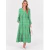 imageANRABESS Womens Long Sleeve Boho Maxi Dress 2025 Fall V Neck Floral Striped Casual Loose Fit Beach Vacation DressesLight Green