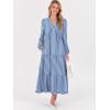 imageANRABESS Womens Long Sleeve Boho Maxi Dress 2025 Fall V Neck Floral Striped Casual Loose Fit Beach Vacation DressesStripe Blue White