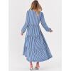 imageANRABESS Womens Long Sleeve Boho Maxi Dress 2025 Fall V Neck Floral Striped Casual Loose Fit Beach Vacation DressesStripe Blue White