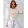 imageANRABESS Womens Long Sleeve Cable Knit Sweater Jumper Crewneck Pullover Soft Dressy Casual Tops Cute 2025 Fall Trendy OutfitsApricot