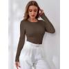 imageANRABESS Womens Long Sleeve Cable Knit Sweater Jumper Crewneck Pullover Soft Dressy Casual Tops Cute 2025 Fall Trendy OutfitsCoffee