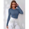 imageANRABESS Womens Long Sleeve Cable Knit Sweater Jumper Crewneck Pullover Soft Dressy Casual Tops Cute 2025 Fall Trendy OutfitsIndigo