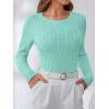 imageANRABESS Womens Long Sleeve Cable Knit Sweater Jumper Crewneck Pullover Soft Dressy Casual Tops Cute 2025 Fall Trendy OutfitsLake