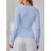 imageANRABESS Womens Long Sleeve Cable Knit Sweater Jumper Crewneck Pullover Soft Dressy Casual Tops Cute 2025 Fall Trendy OutfitsSky Blue