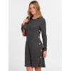 imageANRABESS Womens Long Sleeve Ribbed Knit Sweater Dresses 2025 Fall Winter Casual Lounge Short Tunic Dress with Pockets ButtonsDark Grey