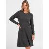 imageANRABESS Womens Long Sleeve Ribbed Knit Sweater Dresses 2025 Fall Winter Casual Lounge Short Tunic Dress with Pockets ButtonsDark Grey