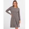 imageANRABESS Womens Long Sleeve Ribbed Knit Sweater Dresses 2025 Fall Winter Casual Lounge Short Tunic Dress with Pockets ButtonsDeep Coffee