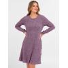imageANRABESS Womens Long Sleeve Ribbed Knit Sweater Dresses 2025 Fall Winter Casual Lounge Short Tunic Dress with Pockets ButtonsPurple Mauve