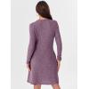imageANRABESS Womens Long Sleeve Ribbed Knit Sweater Dresses 2025 Fall Winter Casual Lounge Short Tunic Dress with Pockets ButtonsPurple Mauve