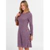 imageANRABESS Womens Long Sleeve Ribbed Knit Sweater Dresses 2025 Fall Winter Casual Lounge Short Tunic Dress with Pockets ButtonsPurple Mauve