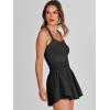 imageANRABESS Womens Mini Tennis Dresses Skort Summer Sleeveless One Piece Workout Romper Dress with Shorts Athletic 2025 OutfitBlack