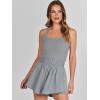 imageANRABESS Womens Mini Tennis Dresses Skort Summer Sleeveless One Piece Workout Romper Dress with Shorts Athletic 2025 OutfitGrey