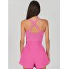 imageANRABESS Womens Mini Tennis Dresses Skort Summer Sleeveless One Piece Workout Romper Dress with Shorts Athletic 2025 OutfitHot Pink