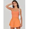 imageANRABESS Womens Mini Tennis Dresses Skort Summer Sleeveless One Piece Workout Romper Dress with Shorts Athletic 2025 OutfitOrange