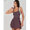 imageANRABESS Womens Mini Tennis Dresses Skort Summer Sleeveless One Piece Workout Romper Dress with Shorts Athletic 2025 OutfitPurple Brown