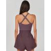 imageANRABESS Womens Mini Tennis Dresses Skort Summer Sleeveless One Piece Workout Romper Dress with Shorts Athletic 2025 OutfitPurple Brown