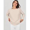 imageANRABESS Womens Oversized Batwing Long Sleeve Ribbed Knit Sweaters 2025 Fall OutfitsAlmond