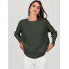 imageANRABESS Womens Oversized Batwing Long Sleeve Ribbed Knit Sweaters 2025 Fall OutfitsArmy Green