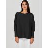 imageANRABESS Womens Oversized Batwing Long Sleeve Ribbed Knit Sweaters 2025 Fall OutfitsBlack