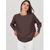 imageANRABESS Womens Oversized Batwing Long Sleeve Ribbed Knit Sweaters 2025 Fall OutfitsCoffee