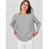 imageANRABESS Womens Oversized Batwing Long Sleeve Ribbed Knit Sweaters 2025 Fall OutfitsGray