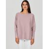 imageANRABESS Womens Oversized Batwing Long Sleeve Ribbed Knit Sweaters 2025 Fall OutfitsPink