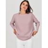 imageANRABESS Womens Oversized Batwing Long Sleeve Ribbed Knit Sweaters 2025 Fall OutfitsPink