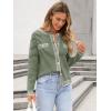 imageANRABESS Womens Striped Cardigan Sweaters Casual Long Sleeve Open Front Button Down Knit Cropped Jackets Fall Coat OuterwearStripe Army Green
