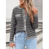 imageANRABESS Womens Striped Cardigan Sweaters Casual Long Sleeve Open Front Button Down Knit Cropped Jackets Fall Coat OuterwearStripe Black