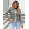 imageANRABESS Womens Striped Cardigan Sweaters Casual Long Sleeve Open Front Button Down Knit Cropped Jackets Fall Coat OuterwearStripe Grey