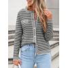 imageANRABESS Womens Striped Cardigan Sweaters Casual Long Sleeve Open Front Button Down Knit Cropped Jackets Fall Coat OuterwearStripe Grey