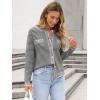 imageANRABESS Womens Striped Cardigan Sweaters Casual Long Sleeve Open Front Button Down Knit Cropped Jackets Fall Coat OuterwearStripe Grey