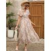 imageANRABESS Womens Summer Floral Maxi Dress Casual V Neck Short Sleeve Chiffon Boho Flowy Beach 2025 Wedding Guest Long DressesApricot Flor