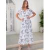 imageANRABESS Womens Summer Floral Maxi Dress Casual V Neck Short Sleeve Chiffon Boho Flowy Beach 2025 Wedding Guest Long DressesFloral White Teal